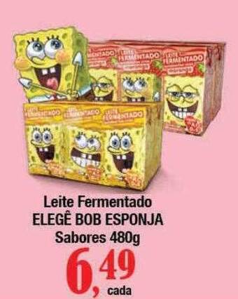 Supermercados Unidos Leite fermentado elegê bob esponja sabores oferta
