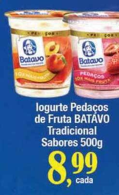 Supermercados Unidos Iogurte pedaços de fruta batavo tradicional sabores oferta