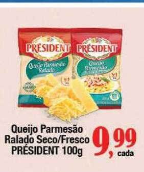 Supermercados Unidos Queijo parmesão ralado seco-fresco président oferta