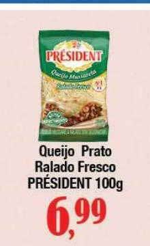 Supermercados Unidos Queijo prato ralado fresco président oferta