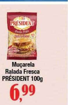 Supermercados Unidos Muçarela ralada fresca président oferta