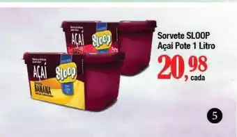Supermercados Unidos Sorvete sloop açaí pote oferta