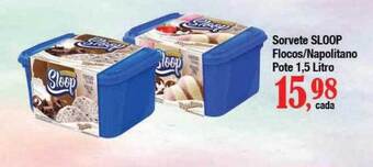 Supermercados Unidos Sorvete sloop flocos-napolitano pote oferta
