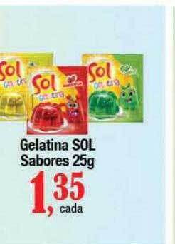 Supermercados Unidos Gelatina sol sabores oferta