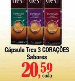Supermercados Unidos Cápsula tres 3 corações sabores oferta