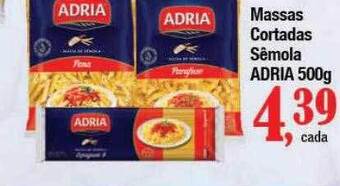 Massas cortadas sêmola adria