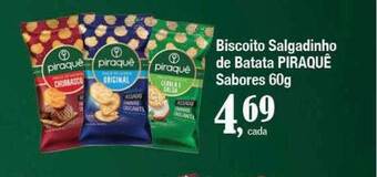 Supermercados Unidos Biscoito salgadinho de batata piraquê sabores oferta