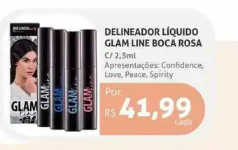 Farmácia São João Delineador líquido glam line boca rosa oferta