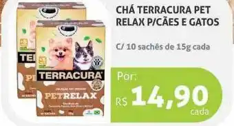 Chá terracura pet relax p cães e gatos