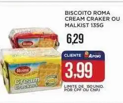 Biscoito roma cream craker ou malkist