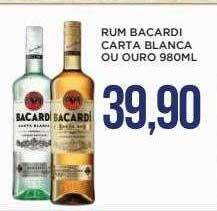 Rum bacardi carta blanca ou ouro