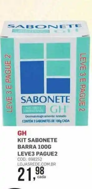 Gh kit sabonete barra leve3 pague2