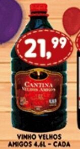 Supermercados Cristal Vinho Velhos Amigos 4.6L - cada oferta