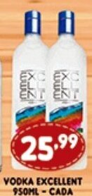 Supermercados Cristal Vodka Excellent 950ml cada oferta