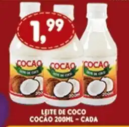Supermercados Cristal Leite de Coco Cocao 200ml cada oferta
