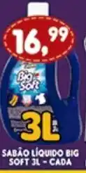 Supermercados Cristal Sabao Liquido Big Soft 3L cada oferta