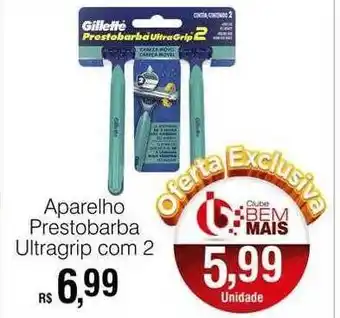 Aparelho prestobarba ultragrip com 2