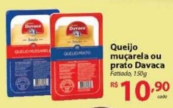 Super Bompreço Queijo mucarela ou prato Davaca 150g oferta