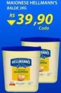 Assaí Atacadista Maionese Hellmann's Balde 3kg oferta