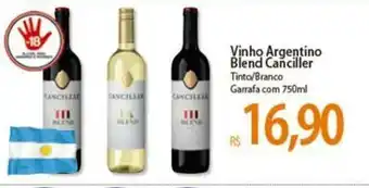 Atacadão Vinho Argentino Blend Canciller 750ml oferta