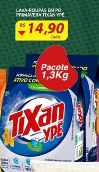 Assaí Atacadista Lava roupas em po Primavera Tixan Ype 1.3kg oferta