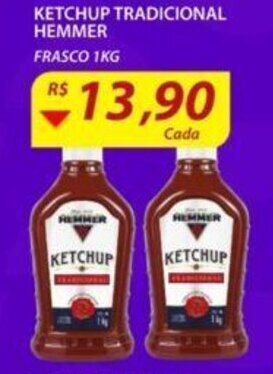 Assaí Atacadista Ketchup Tradicional Hemmer 1kg oferta