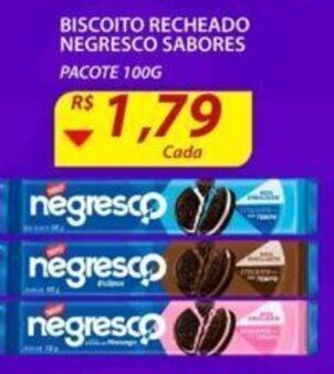 Assaí Atacadista Biscoito Recheado Negresco Sabores 100g oferta