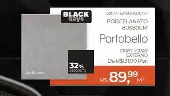 ABC da Construção Porcelanato 80x80cm portobello 32% desconto oferta