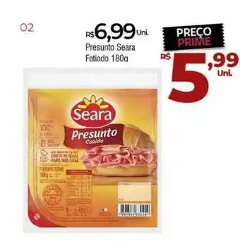 Brasão Supermercados Presunto seara fatiado oferta