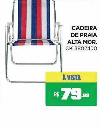 Lojas Koerich Cadeira de praia alta mor oferta
