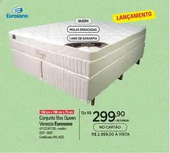 Zenir Conjunto box queen venezza eurosono oferta