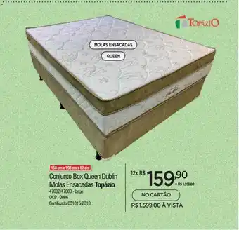 Zenir Conjunto box queen dublin molas ensacadas topázio oferta