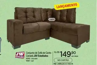 Zenir Conjunto de sofá de canto canadá jw estofados oferta