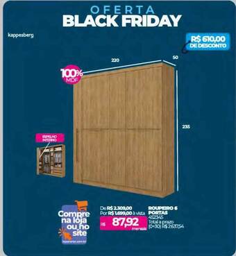 Lojas Certel Roupeiro 6 portas kappesberg oferta