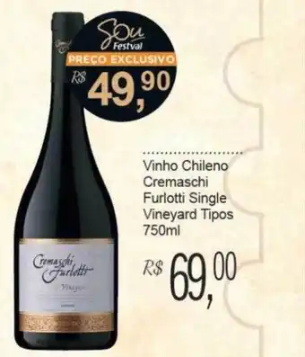Festval Vinho chileno cremaschi furlotti single vineyard tipos oferta