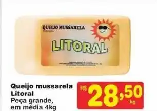 Makro Queijo mussarela litoral 4kg oferta
