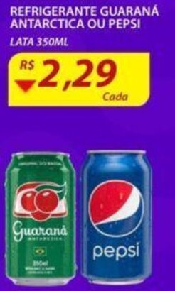Assaí Atacadista Refrigerante Guarana Antarctica ou Pepsi 350ml oferta