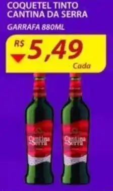 Assaí Atacadista Coquetel Tinto Cantina Da Serra 880ml oferta