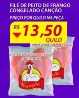 Assaí Atacadista File de Peito de Frango Congelado Cancao oferta