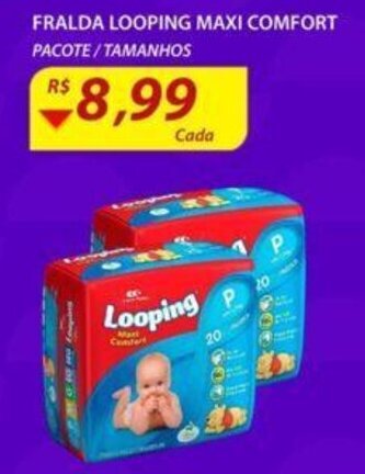 Assaí Atacadista Fralda Looping Maxi Comfort oferta