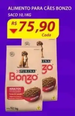 Assaí Atacadista Alimento para caes Bonzo saco 10.1kg oferta