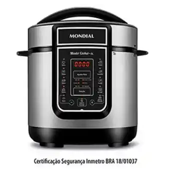 Preçolândia Panela de pressão elétrica master cook pe-40 3l prata - mondial oferta
