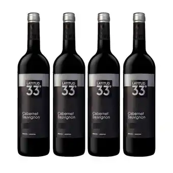 Pão de Açúcar Kit 4 garrafas vinho argentino latitud 33º malbec 750ml oferta