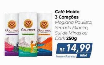 Hiper Moreira Café moido 3 corações oferta