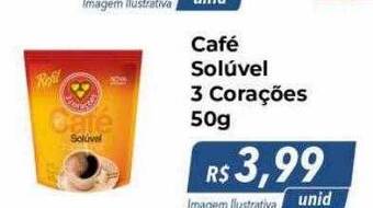 Hiper Moreira Café solúvel 3 corações oferta
