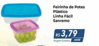 Hiper Moreira Feirinha de potes plástico linha fácil sanremo oferta