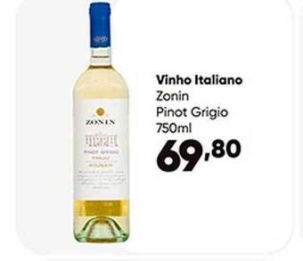 Zaffari Vinho italiano zonin pinot grigio oferta