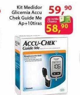 Chama Supermercados Kit medidor glicemia accu chek guide me ap+10tiras oferta