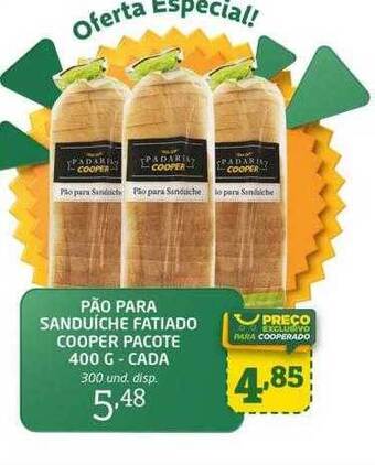 Cooper Pão para sanduíche fatiado cooper pacote - cada oferta