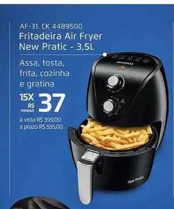Fritadeira air fryer new pratic 3.5l